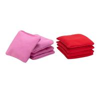 Wicked Wood Games Sacs de cornhole - 2 x 4 sous licence officielle A CL REC - Plusieurs options de couleur (rouge/rose)