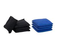 Wicked Wood Games Sacs Officiels de Cornhole - 2x4 Sacs à granulés - Licence ACL - Orange & Noir (Noir & Bleu)