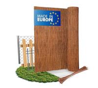 Wicker garden Canisse Osier 90 x 400 cm Brise-Vue - Clôture pour Jardin, Balcon et Terrasse - Protection Contre Le Vent & Le Soleil - Naturel