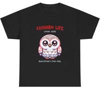 WickerStudio Kushiro Living Blackiston's Fish Owl T-Shirt, Wildlife Graphic Tee, Bird Lover Gift, Nature Lover Shirt Manches Courtes(Small)