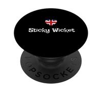 Wicket adhésif Amusant avec Phrase Britannique et cœurs Union Jack PopSockets PopGrip Adhésif