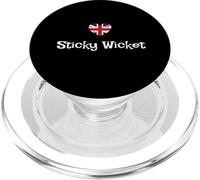 Wicket adhésif Amusant avec Phrase Britannique et cœurs Union Jack PopSockets PopGrip pour MagSafe