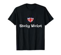 Wicket adhésif Amusant avec Phrase Britannique et cœurs Union Jack T-Shirt