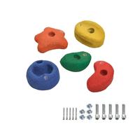 WICKEY 5 pierres à grimper pour tour de jeux, mur d'escalade, échelle, extérieur, jardin - multicolore