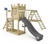 WICKEY Aire de jeux avec balançoire et structure d'escalade GateFlyer anthracite