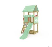 WICKEY Aire de jeux avec toboggan Wickey DinkyHouse vert pastel