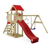 Aire de jeux Wickey Multiflyer Light avec balançoire et toboggan rouge