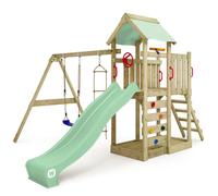 WICKEY Aire de jeux Portique bois MultiFlyer avec balançoire et toboggan