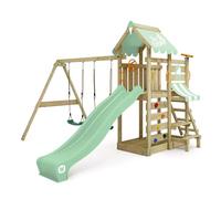 WICKEY Aire de jeux Portique bois VanillaFLyer avec balançoire et toboggan