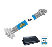 WICKEY Ancrage au sol QuickLock - set de 8 ancrages poteau pour aire de jeux & portique balançoire