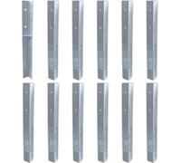 WICKEY Ancrage de sol Ancrage angulaire SolidLock 12 pcs. pour tour de jeux & balançoire, ancrage, ancrage de poteau pour échafaudage à grimper & clôture de jardin
