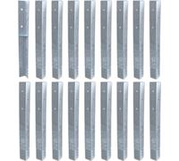 WICKEY Ancrage de sol Ancrage d'angle SolidLock 18 pcs. pour tour de jeux & balançoire, ancrage, ancrage de poteau pour échafaudage à grimper & clôture de jardin