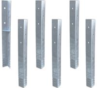 WICKEY Ancrage de sol Ancrage d'angle SolidLock 6 pcs. pour tour de jeux & balançoire, ancrage, ancrage de poteau pour échafaudage à grimper & clôture de jardin