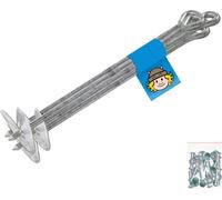 WICKEY Ancrage de sol Kit d'ancrage Wickey QuickLock 4 pièces & voile de protection contre les mauvaises herbes 250 x 250 cm