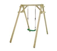 WICKEY Balançoire pour Enfants Support de balançoire Smart One - balançoire Vert avec portique de balançoire, balançoire individuelle, balançoire en Bois pour Le Jardin