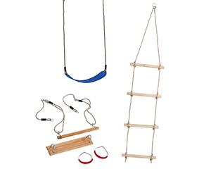 WICKEY Ensemble d'accessoires de balançoire : accessoires pour balançoire, tour de jeu, cadre d'escalade et équipement de jeu de jardin composé d'un siège de balançoire élastique, d'un ensemble