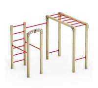 Wickey Fit Base 805, Équipement de Fitness Extérieur avec Barre de Traction et Espalier, Acier Inoxydable de Haute Qualité