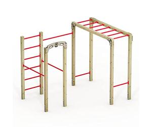 Wickey Fit Base 805, Équipement de Fitness Extérieur avec Barre de Traction et Espalier, Acier Inoxydable de Haute Qualité