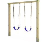 WICKEY Portique de balançoire pour enfants Aero Star Balançoire, portique de balançoire, balançoire double, balançoire en bois - bleu