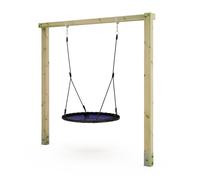WICKEY Portique de balançoire pour Enfants Aero Sun - balançoire nid & Support en Bois, portique de balançoire extérieur, balançoire individuelle, balançoire en Bois pour Enfants dans Le Jardin