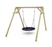 WICKEY Portique de balançoire pour Enfants Smart Rush - balançoire nid & Support en Bois, portique de balançoire extérieur, balançoire Simple, balançoire en Bois pour Enfants dans Le Jardin