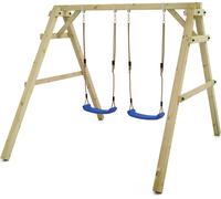 WICKEY Portique de balançoire Sky Dancer Prime Balançoire, portique de balançoire, balançoire double, balançoire en bois - bleu