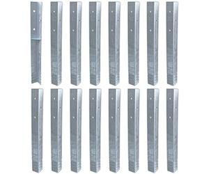 Wickey SolidLock Lot de 16 ancres d'angle en acier galvanisé à chaud pour tours de jeu, balançoires, cabanes sur pilotis