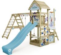 Disney La Reine des Neiges Story Aire de Jeux de Wickey - Structure d'escalade, Tour d'escalade, Jeux de Jardin pour Enfants - Aire de Jeux extérieure en Bois avec bac à Sable