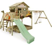 Disney Le Roi Lion Quest Aire de Jeux de Wickey - Structure d'escalade, Tour d'escalade, Jeux de Jardin pour Enfants - Aire de Jeux extérieure en Bois avec bac à Sable