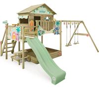 Disney Stitch Quest Aire de Jeux de Wickey - Structure d'escalade, Tour d'escalade, Jeux de Jardin pour Enfants - Aire de Jeux extérieure en Bois avec bac à Sable