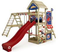 WICKEY Tour de jeux Marvel Spider-Man Story avec balançoire & toboggan, tour d'escalade avec bac à sable, annexe d'escalade & accessoires de jeu