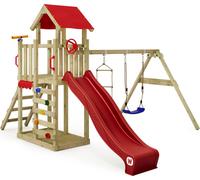 Aire de jeux Wickey Multiflyer Light avec balançoire et toboggan rouge