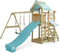 WICKEY Aire de jeux Portique bois VanillaFLyer avec balançoire et toboggan