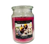 Wickford & Co. Bougie en pot Parfum de luxe pour la maison Différentes saveurs 510 g (vin chaud)