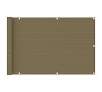 Wicterencia Brise-vue pour balcon, taupe, 90 x 500 cm, en polyéthylène haute densité avec perméable aux UV et au vent, pour balcon, terrasse, jardin, camping, protection solaire, protection UV