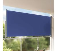 Wicterencia Store latéral extensible - 160 x 300 cm - Bleu - Polyester résistant aux UV - Protection pour balcon et terrasse - Protection contre le vent et les rayons du soleil - Avec fonction de