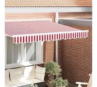 Wicterencia Tablier de rechange pour auvent - Rouge et blanc - 230 x 20 cm - En polyester - Résistant aux UV - Résistant aux intempéries - Imperméable - Pour balcons, terrasses, meubles de jardin