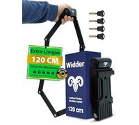 Widder Antivol pliable velo très sûr | 120 cm | Antivol pliant avec 4 clés | avec support - comme antivol velo electrique - idéal comme cadenas velo antivol, vélo électrique et anti vol vélo