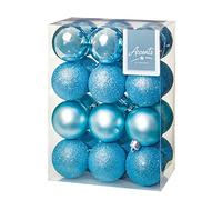 Widdle Wonderland Lot de 24 Boules de Noël incassables de 60 mm - Bleu Glacier 8484