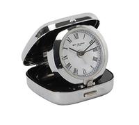 Widdop and Bingham - Metal Fold Up Alarm Clock - White Dial by Widdop and Bingham