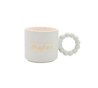 Widdop and Co Celebrations Confetti Tasse d'anniversaire en céramique bleue avec poignée unique - Cadeau pour elle ou lui - 330 ml (Daughter, bleu)