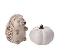 Widdop and Co. - Country Living - Ensemble salière et poivrière en céramique émaillée blanche en forme de hérisson - Décoration d'intérieur - Cuisine et dîner - Pour les amateurs d'animaux et de la