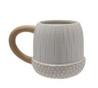 Widdop and Co - Country Living - Tasse en céramique émaillée blanche en forme de gland pour le thé et le café. Décoration d'intérieur pour accueil, dîner et fêtes pour les amoureux des animaux et de