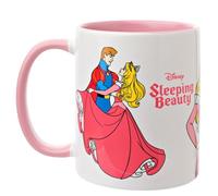 Widdop and Co. - Disney La Belle au bois dormant - Tasse Aurore - Tasse en grès émaillé rose/blanc - Produit sous licence officielle Disney (325 ml).