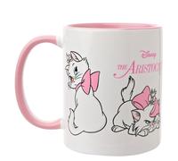 Widdop and Co. - Disney Les Aristochats - Tasse en grès émaillé rose/blanc avec icônes et méchants - Produit sous licence officielle Disney (325 ml).