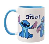 Widdop and Co. - Disney Lilo et Stitch - Tasse « Stitch » - Tasse à thé bleu/blanc, café en grès émaillé - Produit sous licence officielle Disney (325 ml).