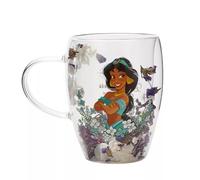Widdop and Co Disney Princesse Jasmine Tasse en verre à double paroi Motif floral séché Let the Stars Guide You