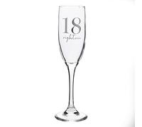 Widdop and Co Flûte à champagne 18e anniversaire avec détails argentés - 18 ans
