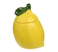 Widdop and Co Hestia Pot de Rangement Cuisine Sucre Citron Céramique Printemps/Été Récipient Alimentaire pour Cadeaux & Articles de Maison H 13 x l 9 cm