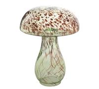 Widdop and Co Hestia Vase Ornement en Verre Champignon Grand 21cm x 16cm x 16cm Charmante Design Couleurs Terreuses Vase Décoratif pour Maison Salon Décor Automne